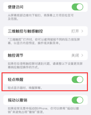 利州苹果授权维修站分享iPhone轻点无法唤醒怎么办 